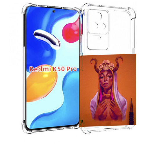 Чехол MyPads античная-девушка для Xiaomi Redmi K50 / K50 Pro задняя-панель-накладка-бампер