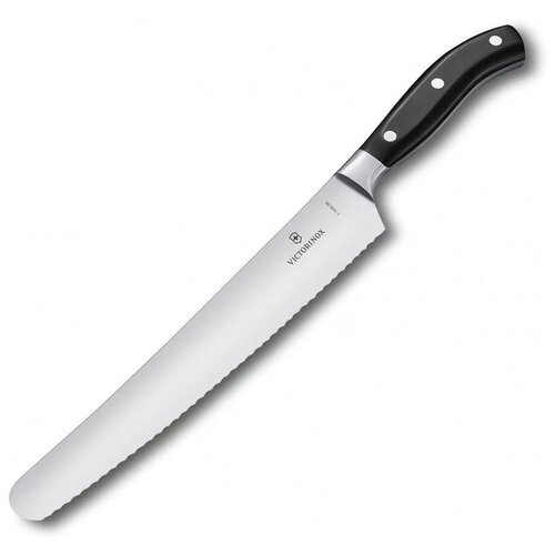 Нож кухонный Victorinox Grand Maitre (7.7433.26G) кованый универсальный для хлеба лезв.260мм серрейт. заточка черный