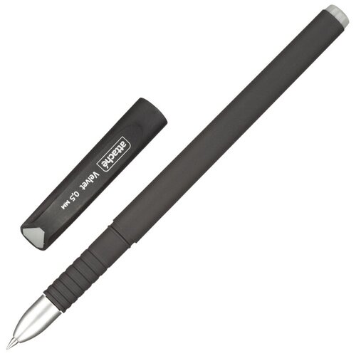 Ручка гелевая неавтоматическая Attache Velvet, черный стерж,0,5мм 1 штука