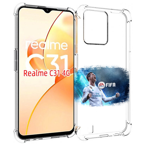 Чехол MyPads FiFA логотип для OPPO Realme C31 задняя-панель-накладка-бампер