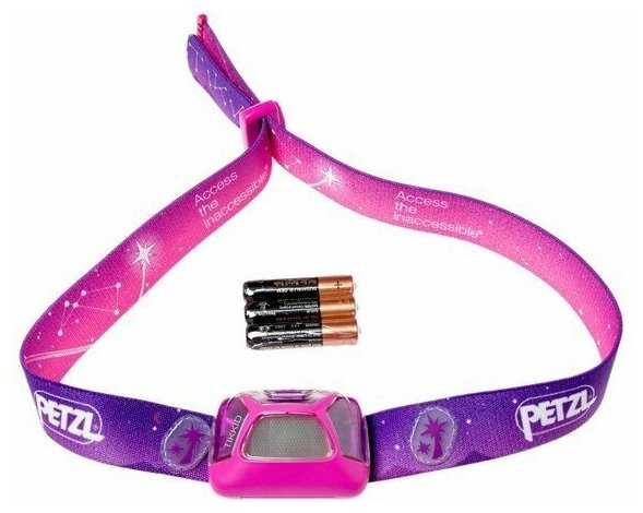 Фонарь светодиодный налобный Petzl Lamp Tikkid розовый, 20 лм, 3 AAA - фото №6