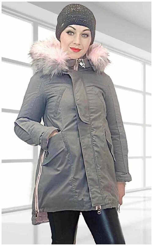 Пуховики и зимние куртки BGT Куртка парка женская зимняя. Разм.42, серый