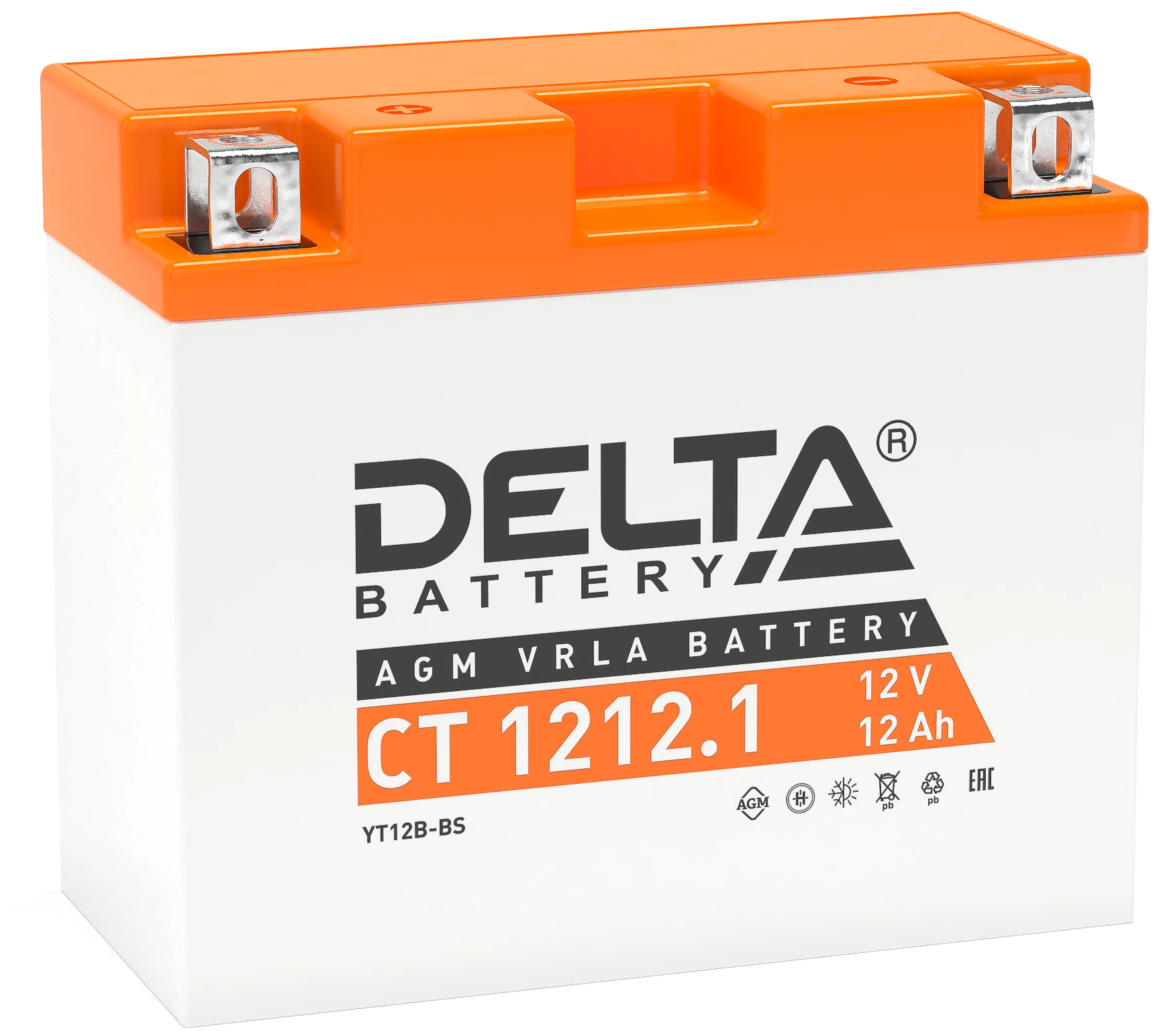 Аккумулятор для мототехникиная батарея Delta CT 1212.1 (12V / 12Ah) (YT12B-BS)