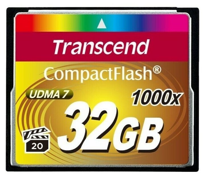 Карта памяти 32Gb Compact Flash Transcend 1000x (TS32GCF1000)