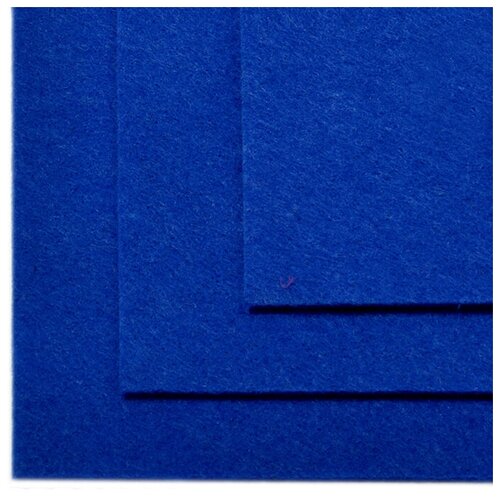 Фетр листовой мягкий "Ideal", 20х30 см, цвет: 679 синий, 10 листов