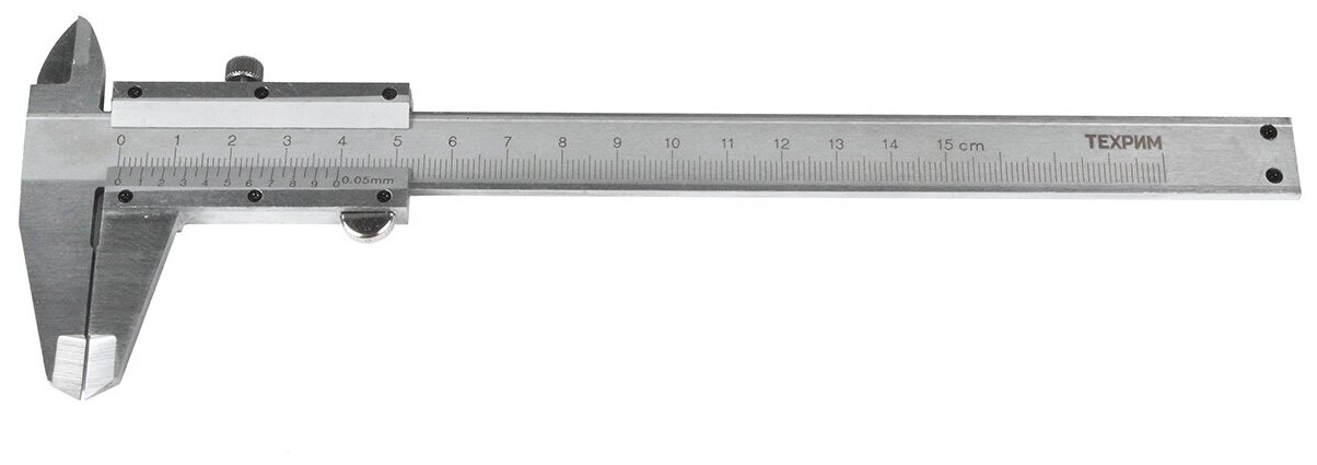 ТЕХРИМ T050015 Штангенциркуль нониусный 0,05 мм, 0-150 мм, со сборной рамкой - фото №1