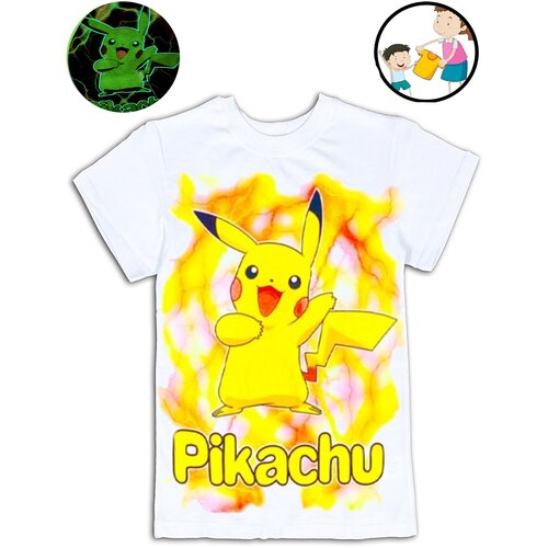 Футболка Пикачу, цвет черный, размер 134