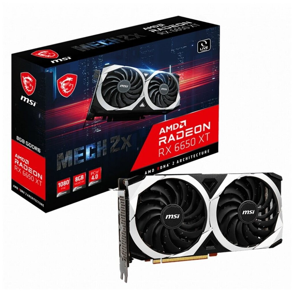 Видеокарта MSI Radeon RX 6650 XT MECH 2X OC RX 6650 XT MECH 2X 8G OC