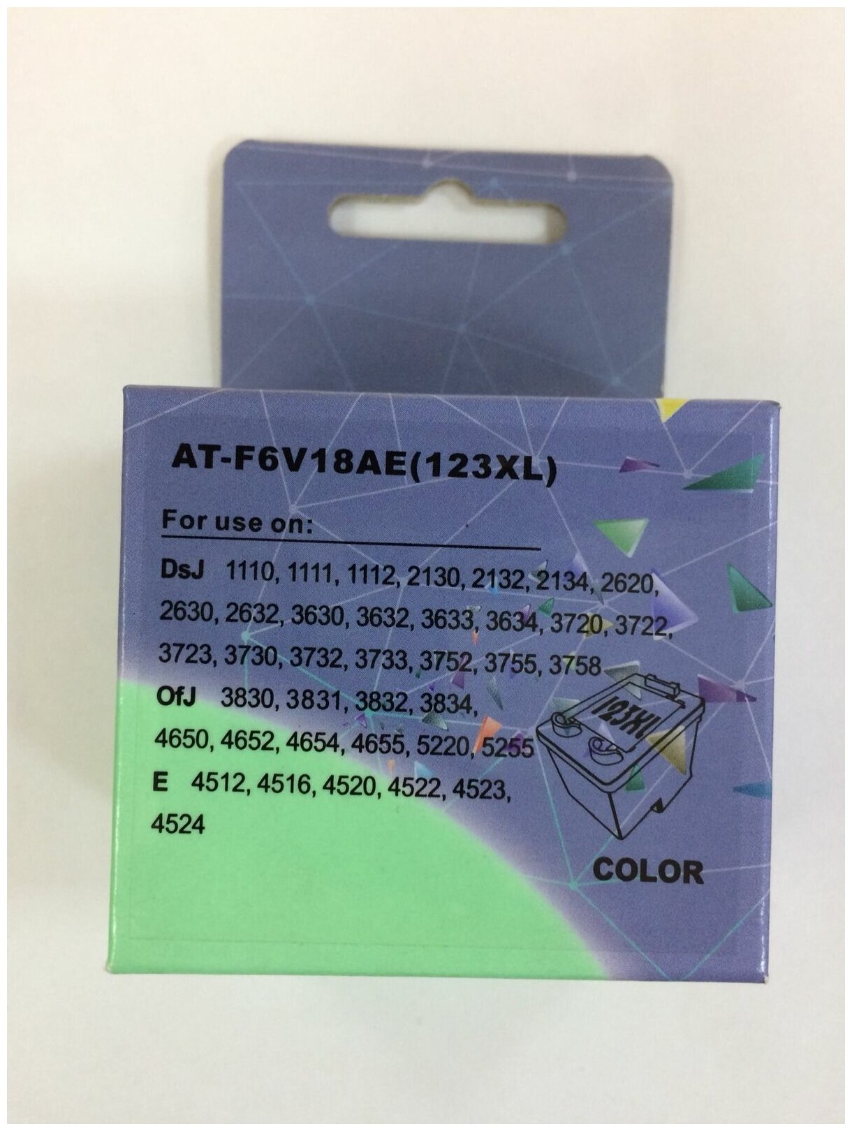 Картридж Aquamarine ATR-F6V18AE (HP 123XL Color) Трехцветный / Tri-colour, 330 стр совместимый