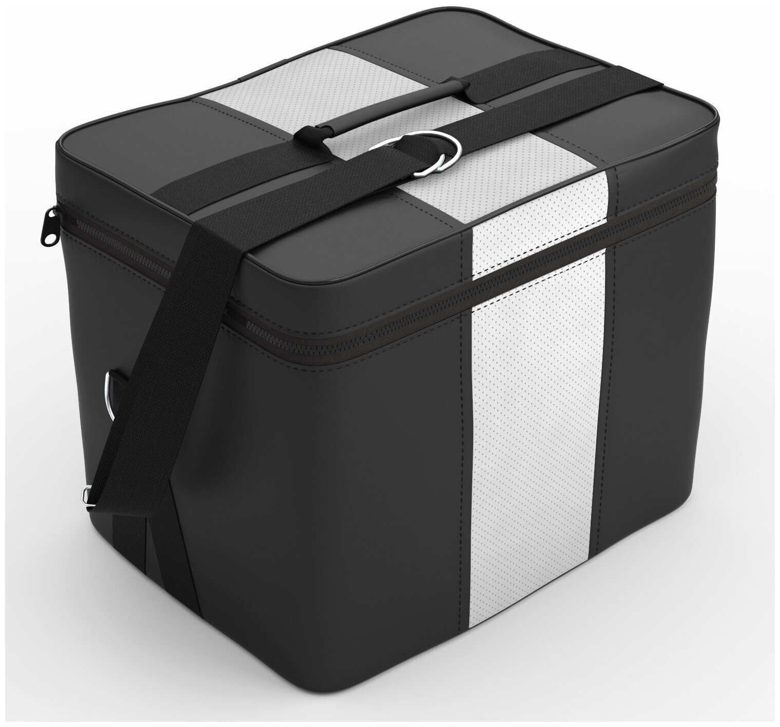 Автомобильная сумка органайзер для Citroen C4 Picasso 2 (Ситроен С4 Пикассо 2) белый-чёрный - фотография № 1