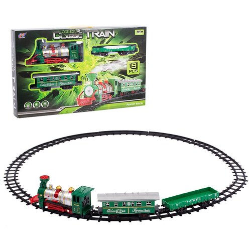 Детская железная дорога на батарейках, звук, свет (V8563)