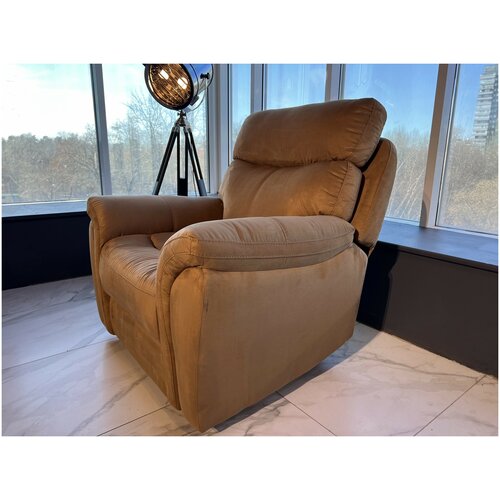 Кресло мягкое, механический реклайнер, механическая регулировка подголовника, домашний кинотеатр