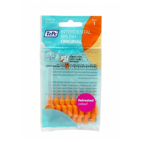 Ершики TePe Original 0.45 Оранжевые (Size 1) 8 штук