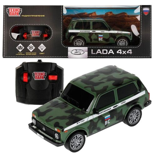 Машинка на радиоуправлении Технопарк Lada 4x4 (18 см, свет), LADA4X4-18L-MIL 2710199827 радиоуправляемые игрушки технопарк машина радиоуправляемая lada 4x4 lada4x4 18l or
