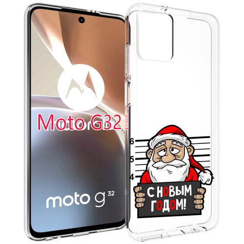 Чехол MyPads ДМ с новым годом заключенный для Motorola Moto G32 задняя-панель-накладка-бампер