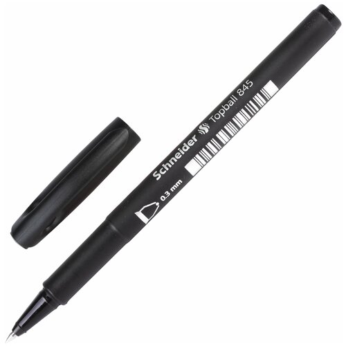 Ручка-роллер Schneider Topball 845 (0.3мм, цвет чернил черный) (845/1) ручка роллер schneider topball 845 черная 0 5мм одноразовая 2 штуки