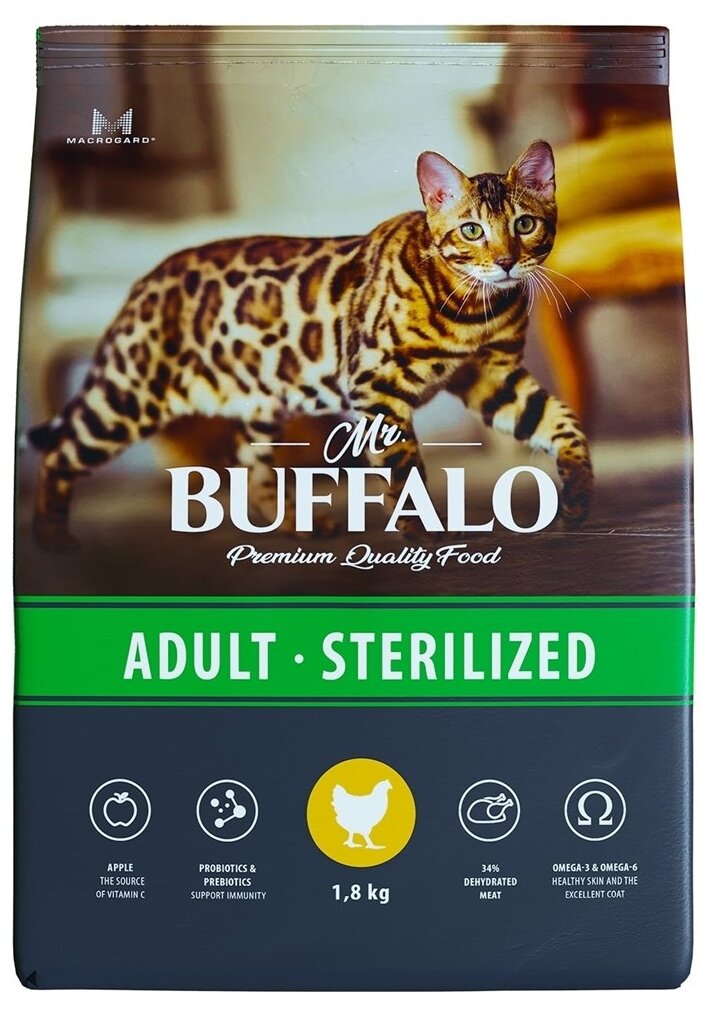 Сухой корм для кошек Mr.BUFFALO Sterilized с курицей