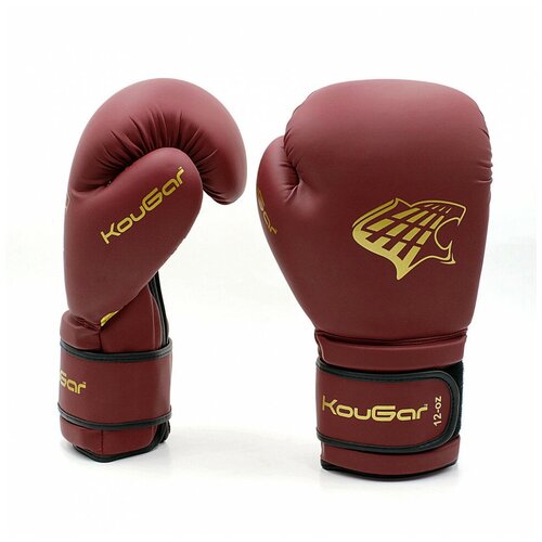 Перчатки боксерские KouGar KO800-6, 6oz, бордовый перчатки боксёрские kougar ko200 6 6oz красный