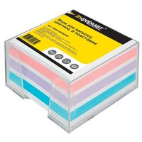 Подставка для блок-кубиков с цветным блоком 9х9 см, прозрачная