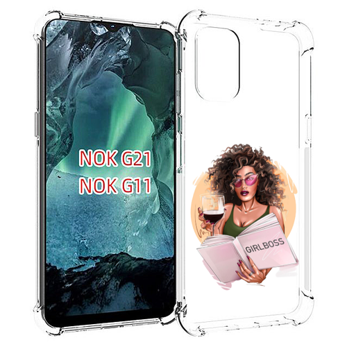 Чехол MyPads Girlboss with wine girlboss art love books an wine _ Etsy женский для Nokia G11 / G21 задняя-панель-накладка-бампер чехол mypads girlboss with wine girlboss art love books an wine etsy женский для oppo a55s задняя панель накладка бампер