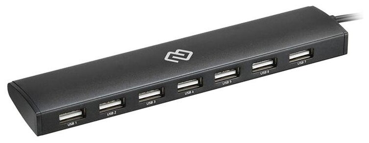 Разветвитель USB-C Digma HUB-7U2.0-UC-B черный