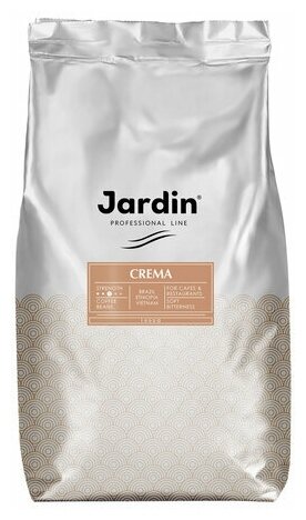 Кофе в зернах JARDIN (Жардин) "Crema", натуральный, 1000 г, вакуумная упаковка, 0846-08