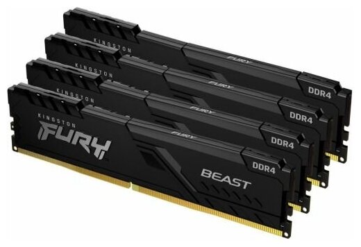 Модуль памяти DDR4 32GB (4*8GB) Kingston FURY KF426C16BBK4/32 Beast Black 2666MHz CL16 1RX8 1.2V 288-pin 8Gbit