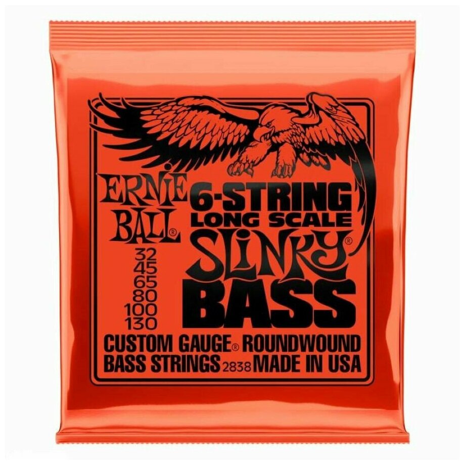 ERNIE BALL 2838 (32-130) струны для 6-струнной бас-гитары