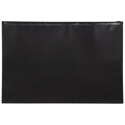Папка-конверт на молнии Attache Акварель А4 черная (5 штук в упаковке)