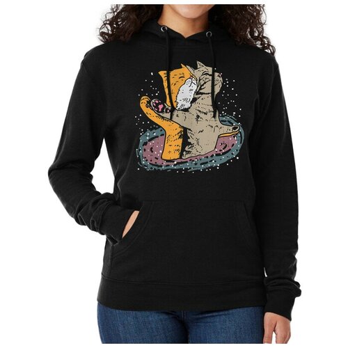 фото Толстовка / худи dream shirts титаник - котики женский черный 48 размер