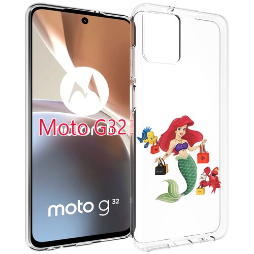 Чехол MyPads модная-русалка женский для Motorola Moto G32 задняя-панель-накладка-бампер