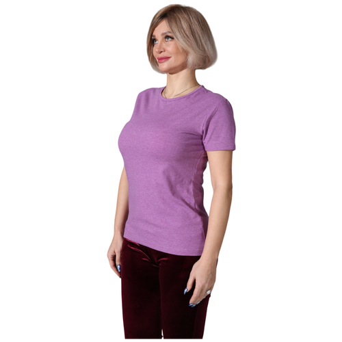 Футболка Tuosite, размер S, фиолетовый женская хлопковая футболка с круглым вырезом коротким рукавом и круглым вырезом