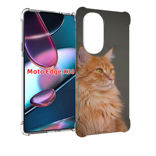 чехол mypads кошка мейн кун 1 для motorola edge plus задняя панель накладка бампер Чехол MyPads кошка мейн кун 1 для Motorola Moto Edge X30 задняя-панель-накладка-бампер