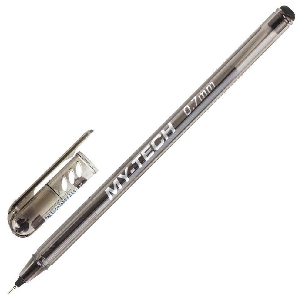 Ручка шариковая масляная PENSAN "My - Tech", черная, игольчатый узел 0,7 мм, линия письма 0,35 мм, 2240/2, 25 шт.