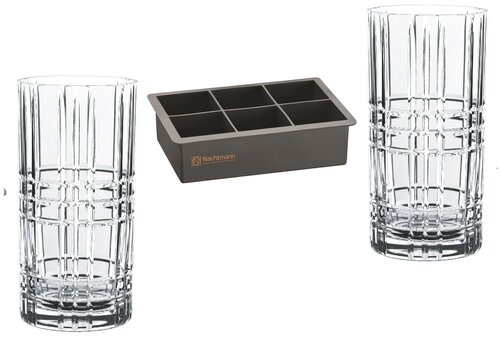 Набор из 2 бокалов для коктейлей и формы для льда, Square Ice Cube, Nachtmann, 104369 удалить