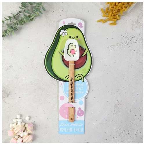 Силиконовая лопатка Авокадо на формовой подложке 174 х 41 см 430₽