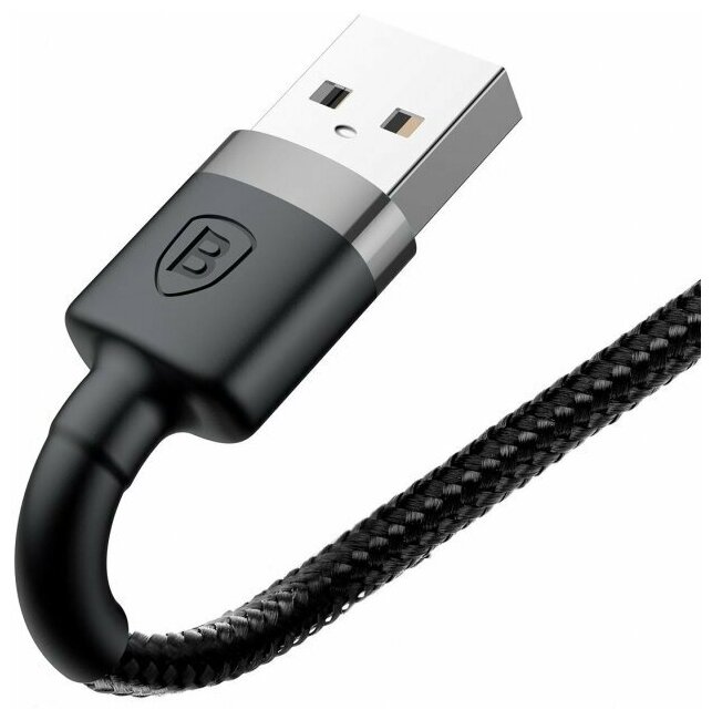 Кабель Baseus CALKLF-CG1 Cafule Cable USB to Lightning 1.5A 2m Gray+Black