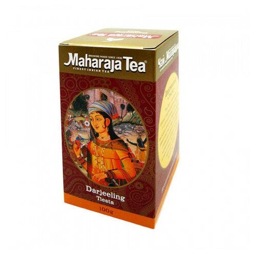 Чай чёрный байховый Дарджилинг Тиста Maharaja п/ж картон, 100 гр. в/с, индийский - фотография № 4