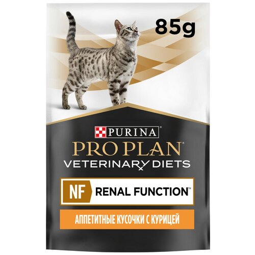 Влажный корм для кошек PRO PLAN VETERINARY DIETS NF Renal Function Advanced Care (Поздняя стадия) для поддержания функции почек на поздней стадии хронической почечной недостаточности, курица 10 шт.*85 г