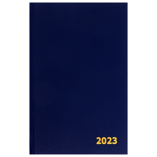 Ежедневник Calligrata 760908 датированный на 2023 год, бумвинил, А5, 168 листов, синий calligrata ежедневник датир 2023г а5 168л вивелла синий темный