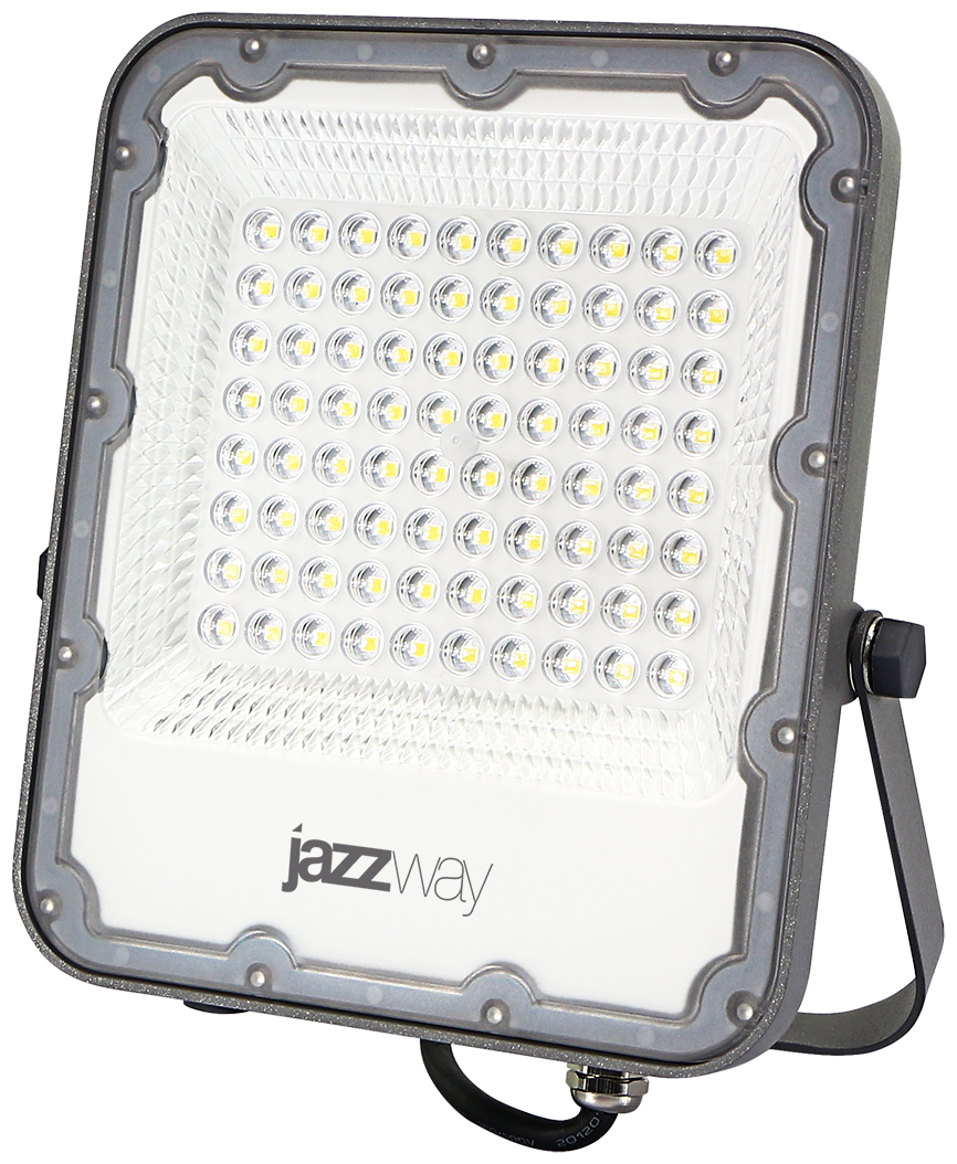 Прожектор светодиодный ДО-50 Вт 5500 Лм 6500К IP65 200-240 В LED угол светораспределения 80° -40... +50°С литой алюминий с антикоррозийным покрытием линзовый модуль Jazzway () JAZZ WAY 5036420 (1 шт.)