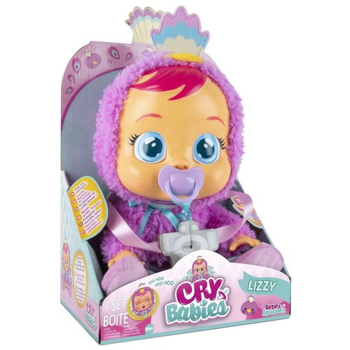 Кукла IMC Toys Cry Babies Плачущий младенец Lizzy, 30 см 91665-VN кукла imc toys cry babies magic tears плачущий младенец с домиком 10 см 98442 разноцветный