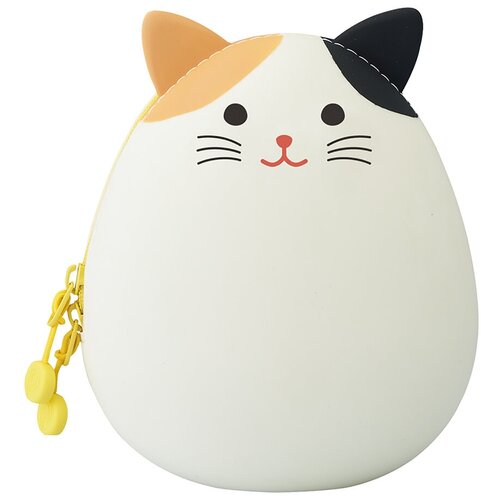 Пенал-косметичка большой школьный, детский «Белый кот»