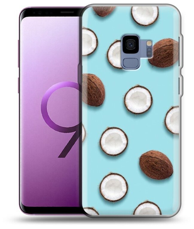 Дизайнерский силиконовый чехол для Самсунг S9 / Samsung Galaxy S9 Кокосы