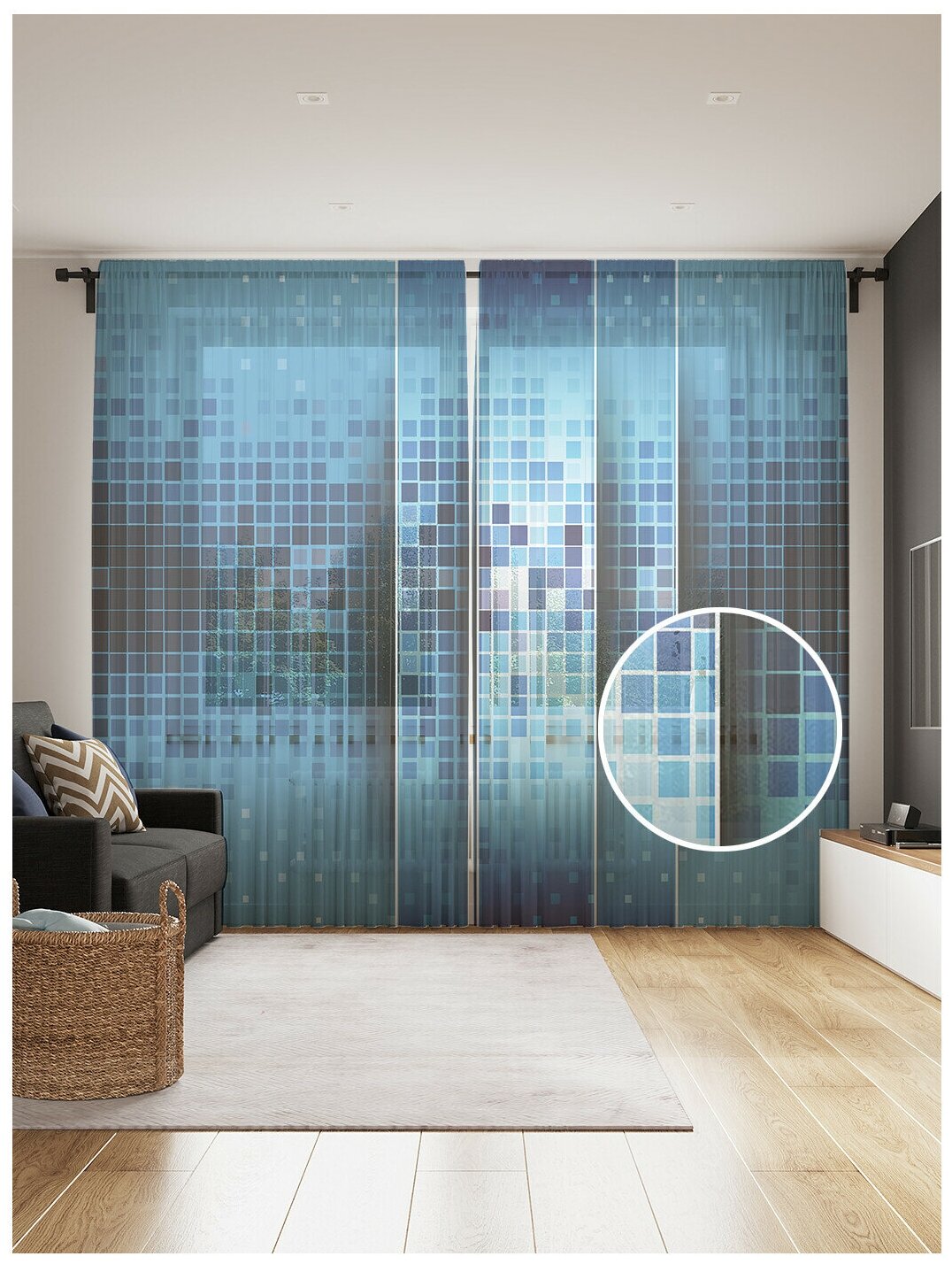 Тюль для кухни и спальни JoyArty 