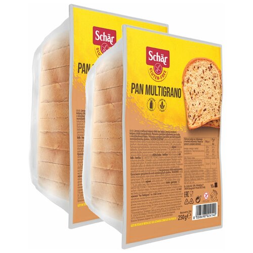 Хлеб Schaer Pan Multigrano зерновой безглютеновый 250г/2 шт
