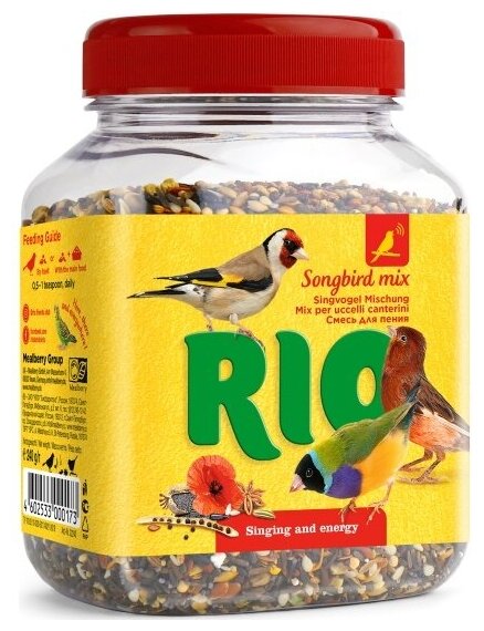 Лакомство Rio Смесь для стимулирования пения для мелких птиц 240 г