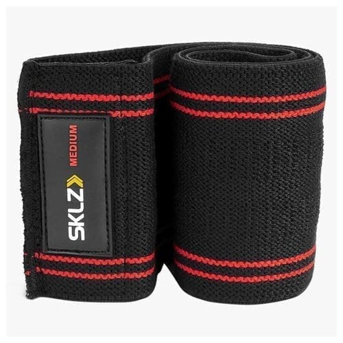 фото Эспандер лента sklz pro knit hip band medium 33 х 10 см черный/красный