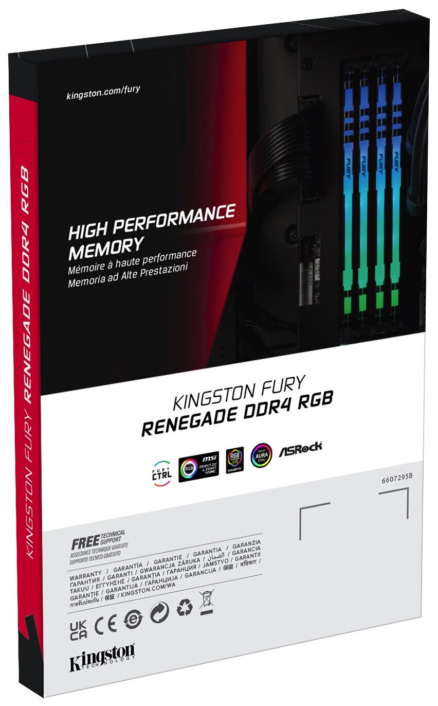 Модуль памяти KINGSTON Fury Renegade RGB DDR4 - 2x 8ГБ 3600, DIMM, Ret - фото №14