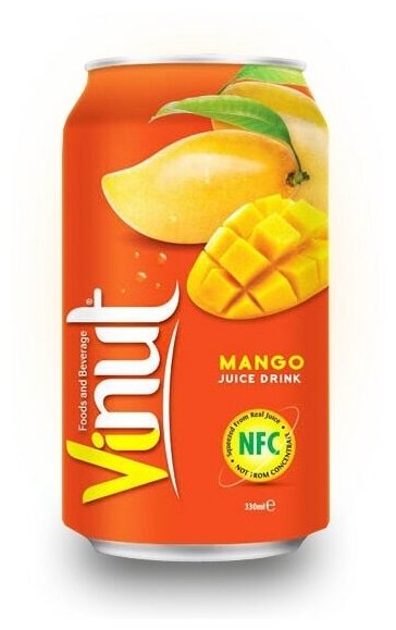 Напиток VINUT со вкусом манго 0.33л Упаковка 24 шт